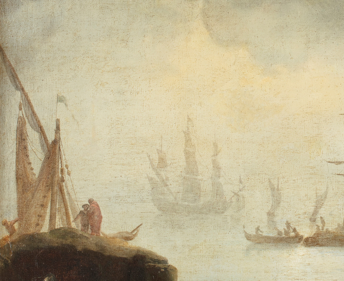 Seascape With Gallions And Fortress-photo-3