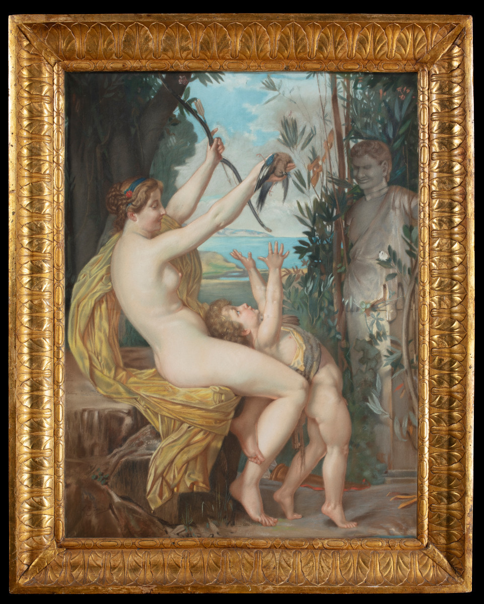 Atelier de Jules Joseph Lefebvre (Tournan-en-Brie 1836 – Paris 1912) "Vénus et Bacchus enfant"