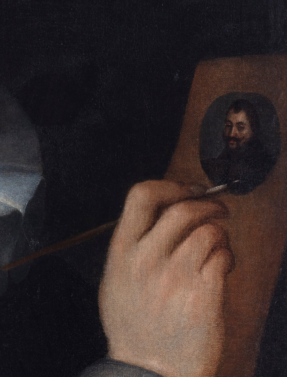 Portrait du peintre Frans Pourbus le Jeune, école du nord du XVII siècle-photo-3