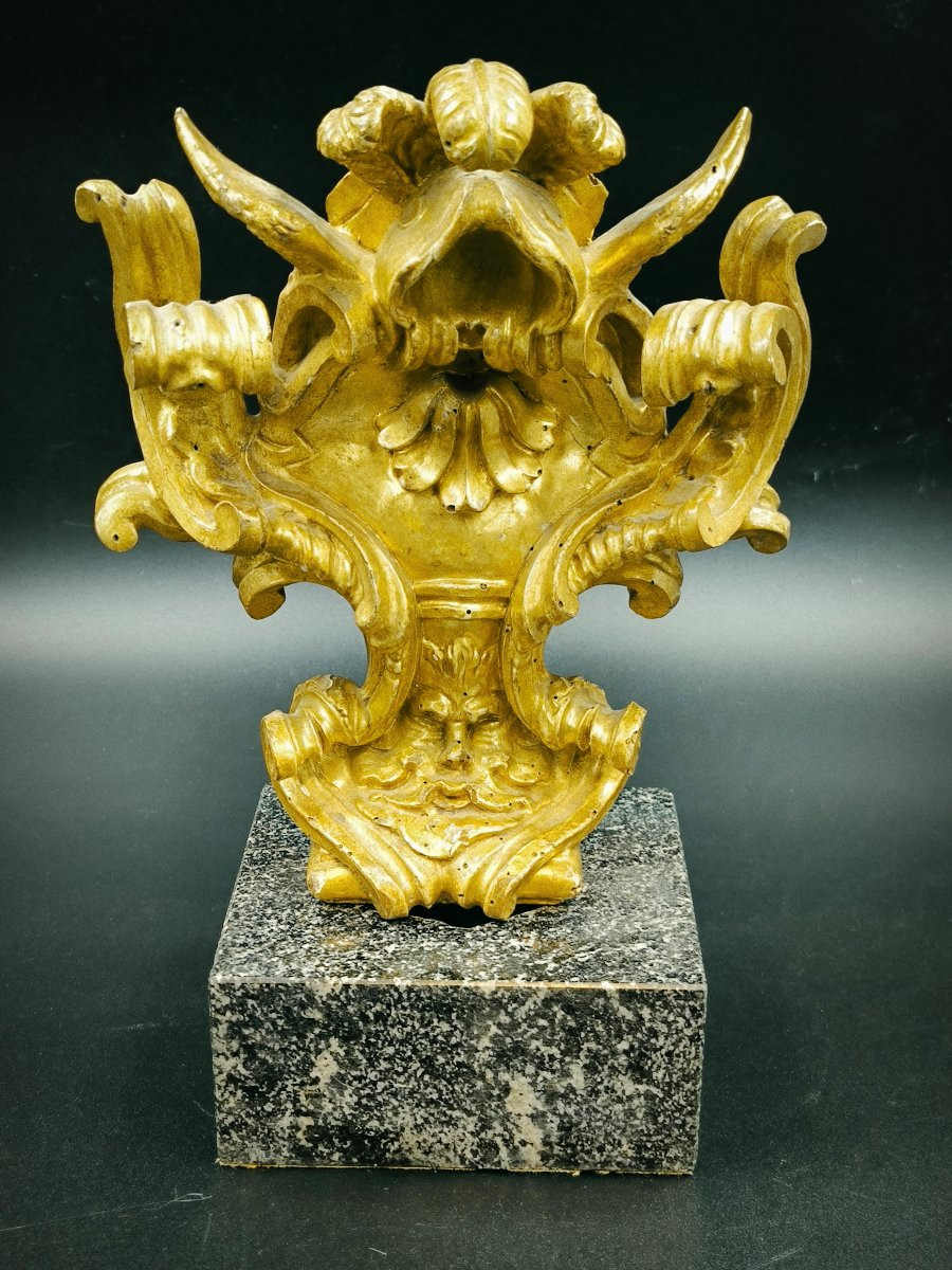 Three Sculpted And Gilded Friezes, Papal States, 17th Century.-photo-3