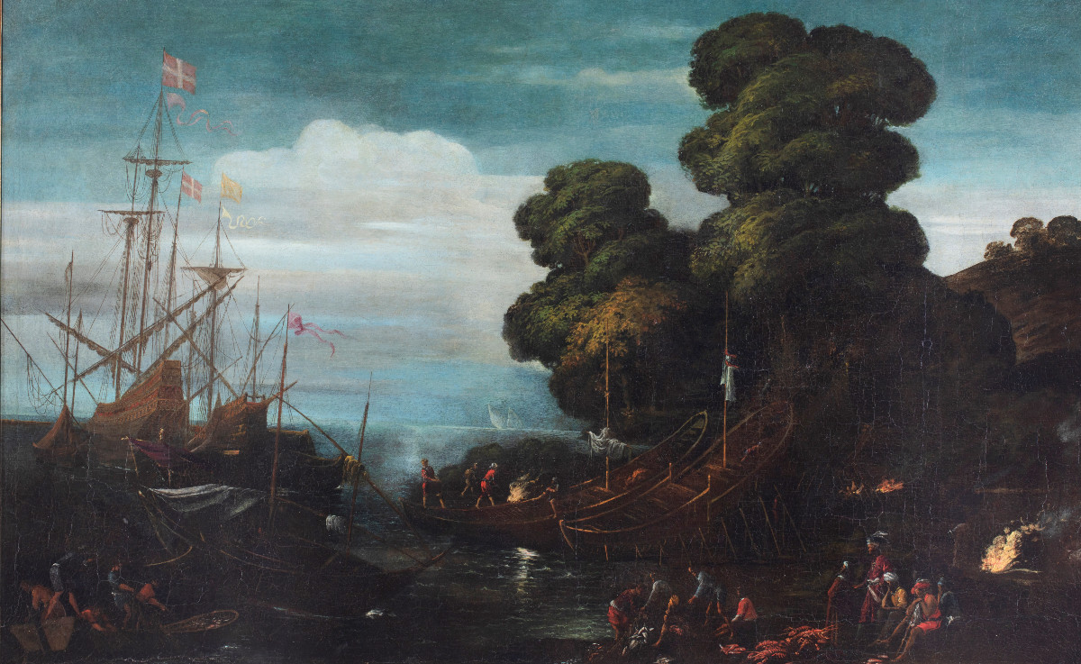 "the Lobster Fishing", Agostino Tassi (1580 - 1644)-photo-1
