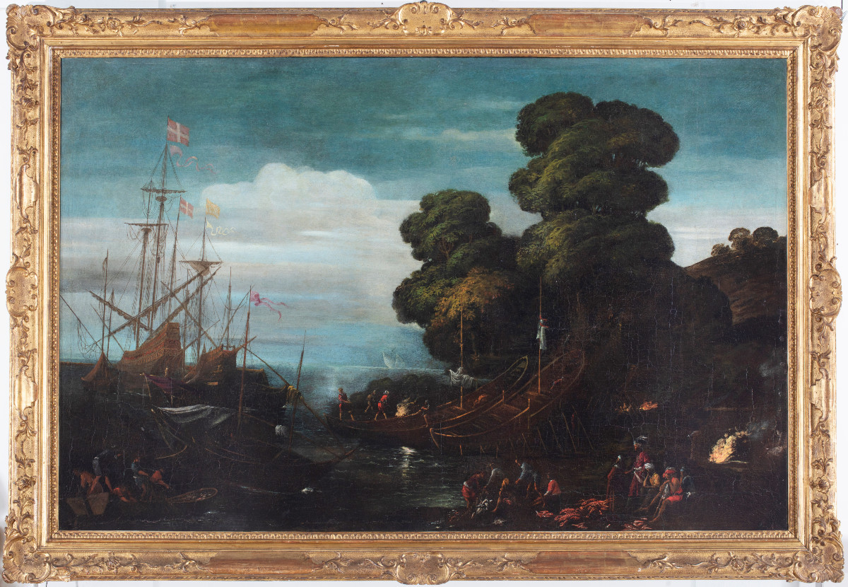 "the Lobster Fishing", Agostino Tassi (1580 - 1644)