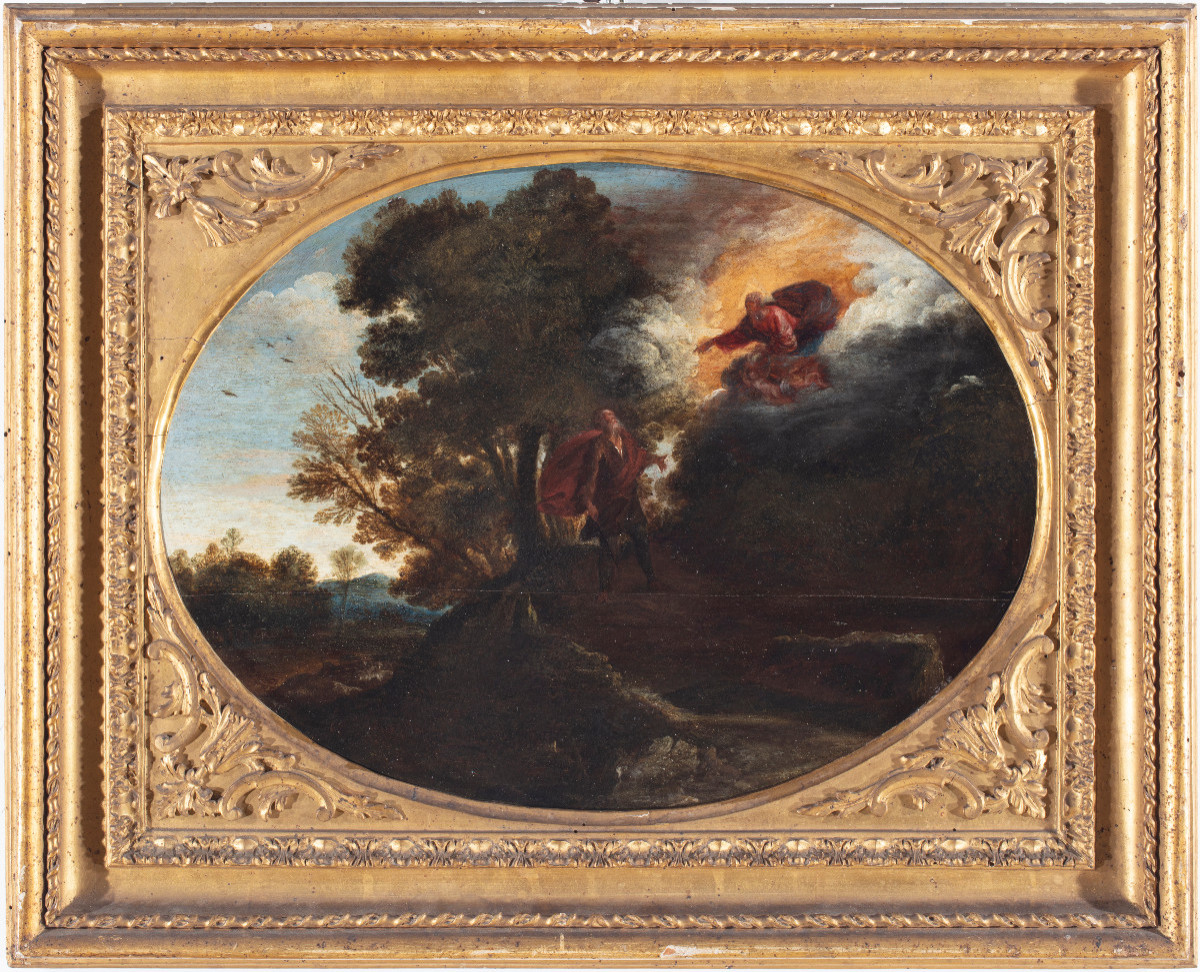 Moïse et le buisson ardent, école romaine du XVII siècle