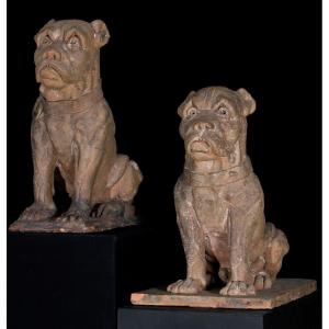 Pair Of Terracotta Sculptures