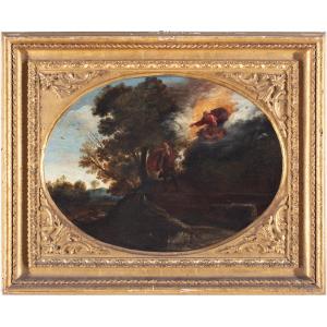 Moïse et le buisson ardent, école romaine du XVII siècle