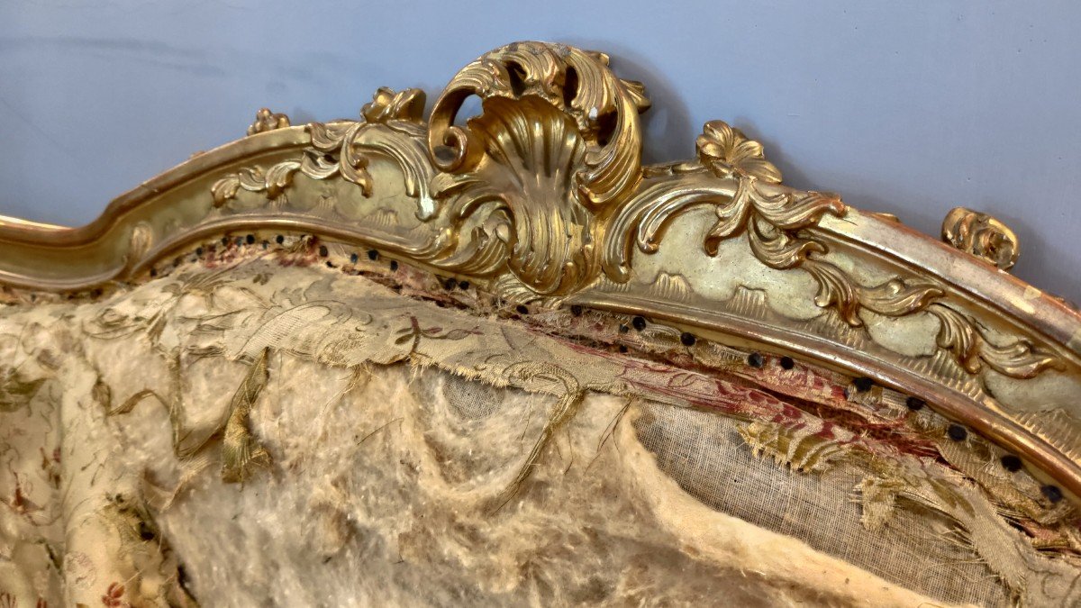 Salon Napoléon III Avec Canapé Et 2 Fauteuils (tissu à retapisser)-photo-4