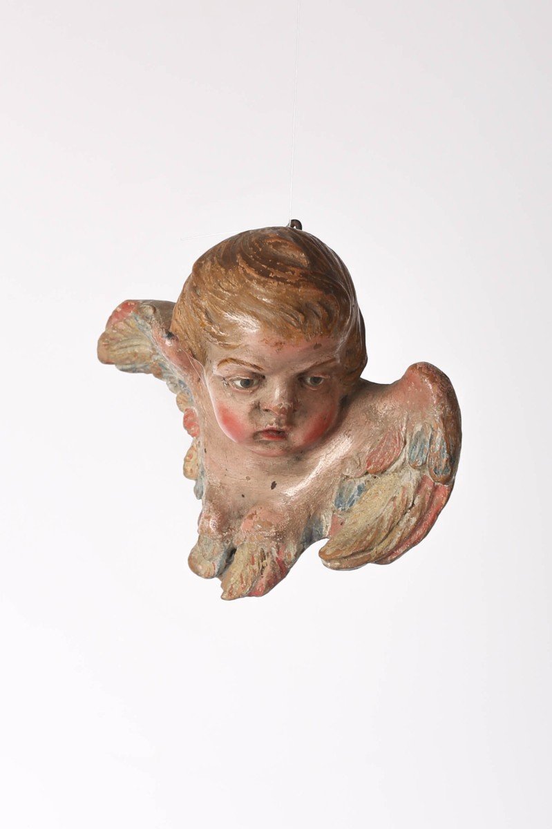 "cherubino", Terre Cuite, Angel From The Neapolitan Nativity Scene, Naples, 18th Century-photo-1