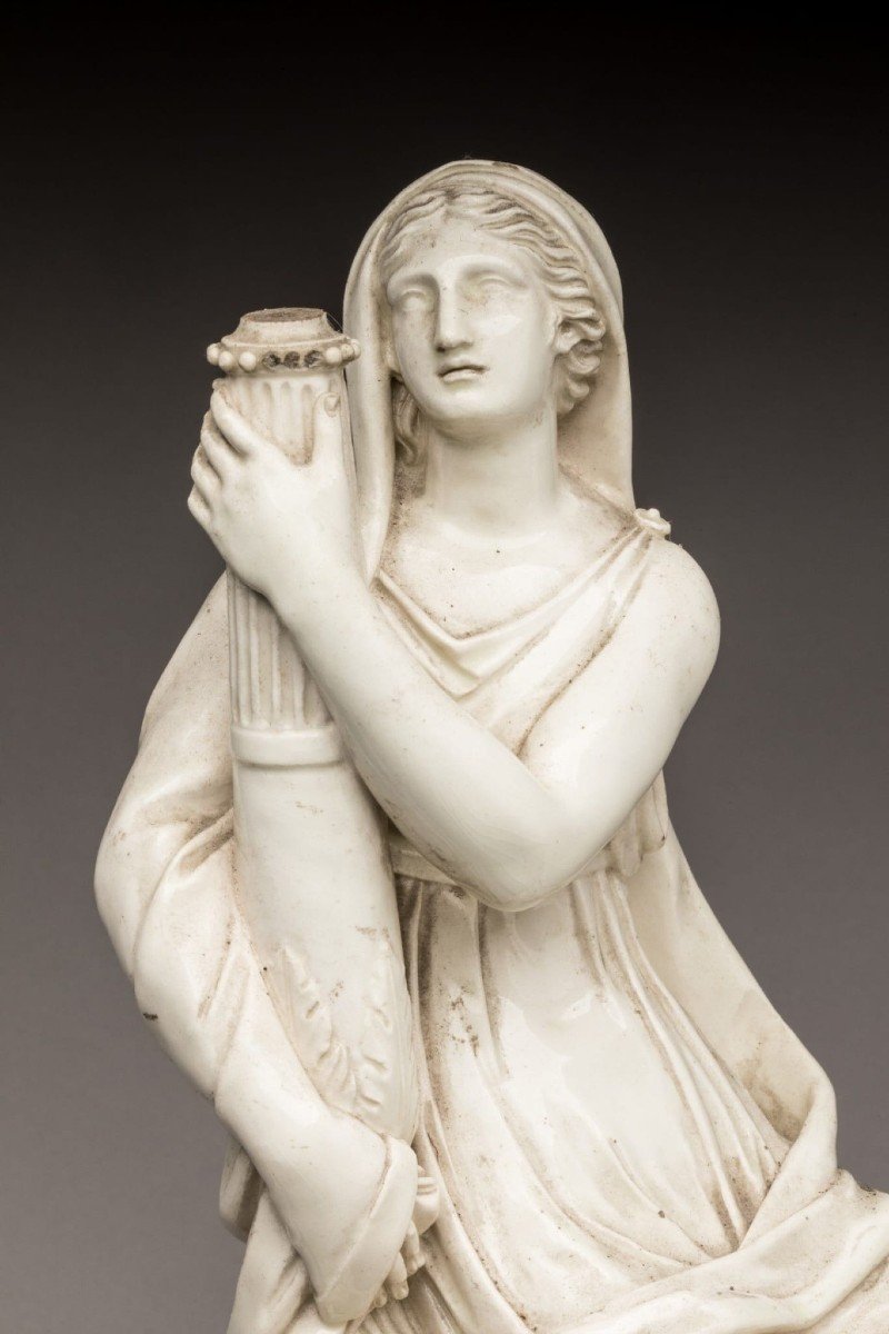 Roman Patrician At The Column, Giovanni Volpato, White Ceramic, 18th Century-photo-2