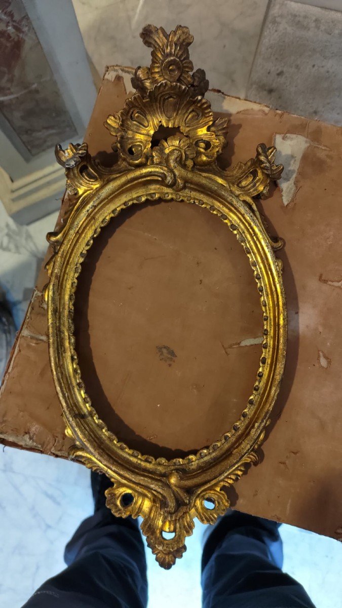 Gilt Inlaid Wooden Mirrors, Louis XV, 19th Century-photo-2