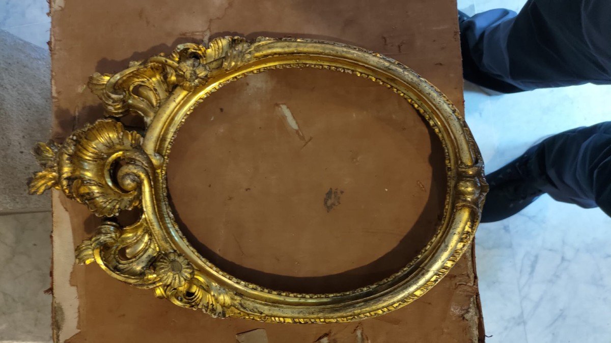 Gilt Inlaid Wooden Mirrors, Louis XV, 19th Century-photo-3