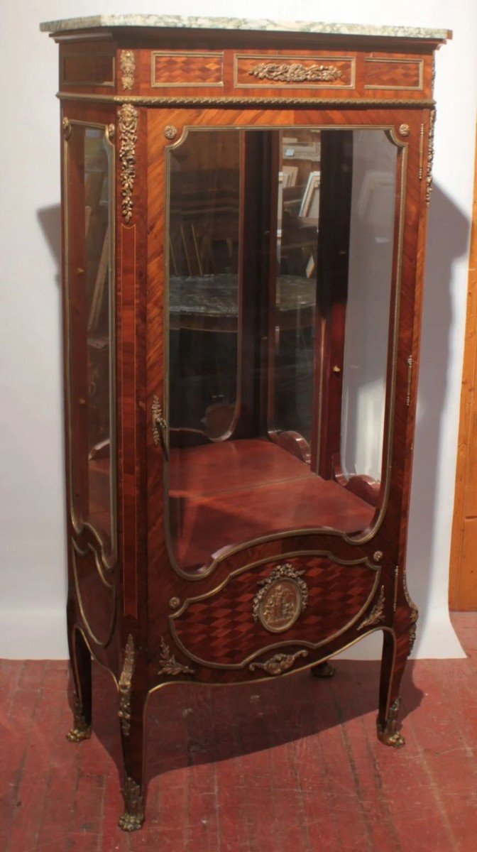 Display Case Wood And Gilded Bronze, XIX Century-photo-2