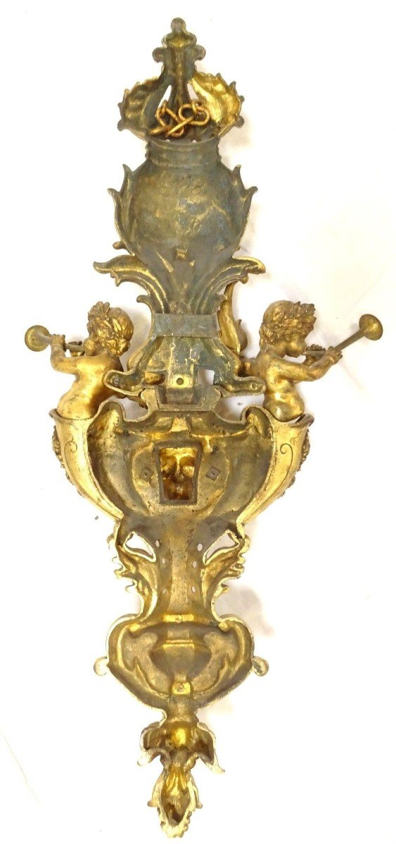 Importante Applique In Bronzo Dorato, XIX Sec-photo-2