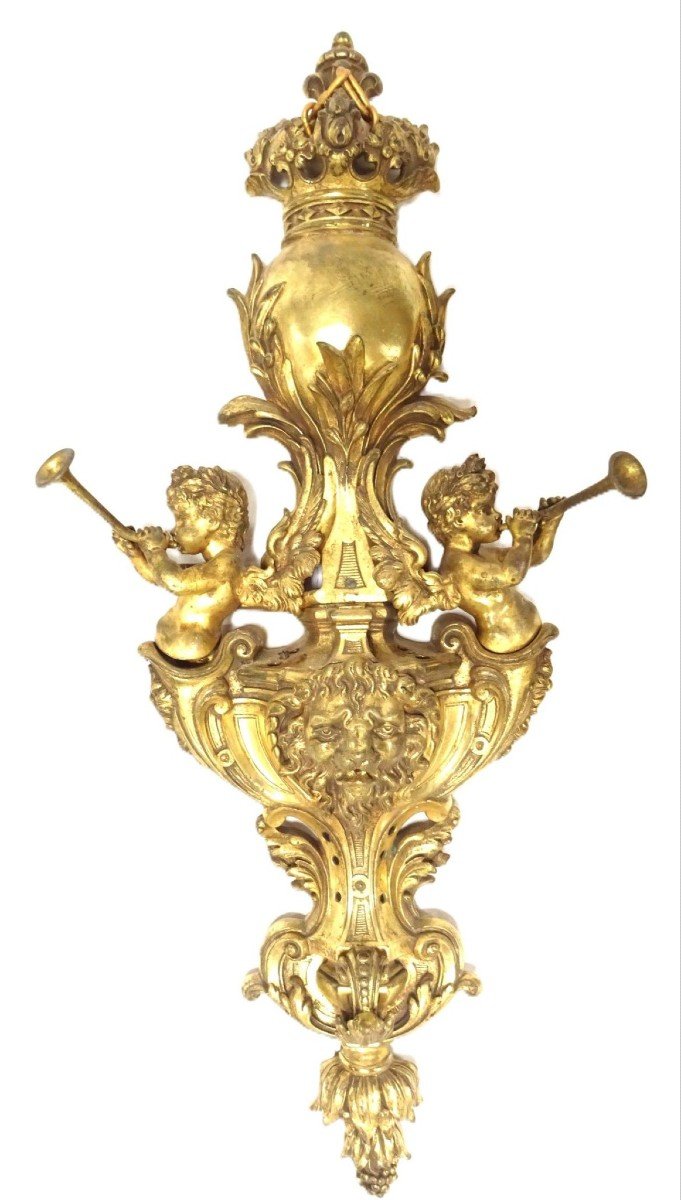 Importante Applique In Bronzo Dorato, XIX Sec