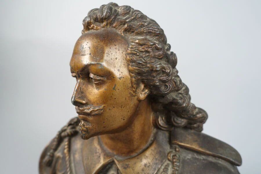 Bust Of Murillo. Bronze.19th Century School.-photo-4