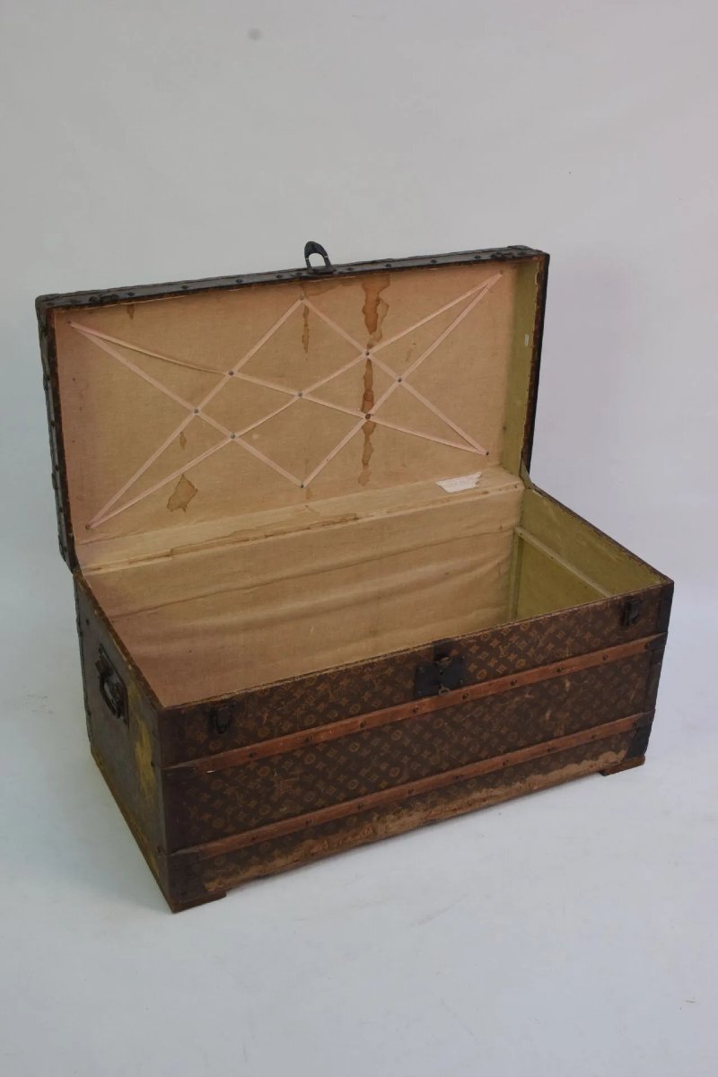 Malle de voyage Louis Vuitton – Début XXe siècle – avec sa clef-photo-3