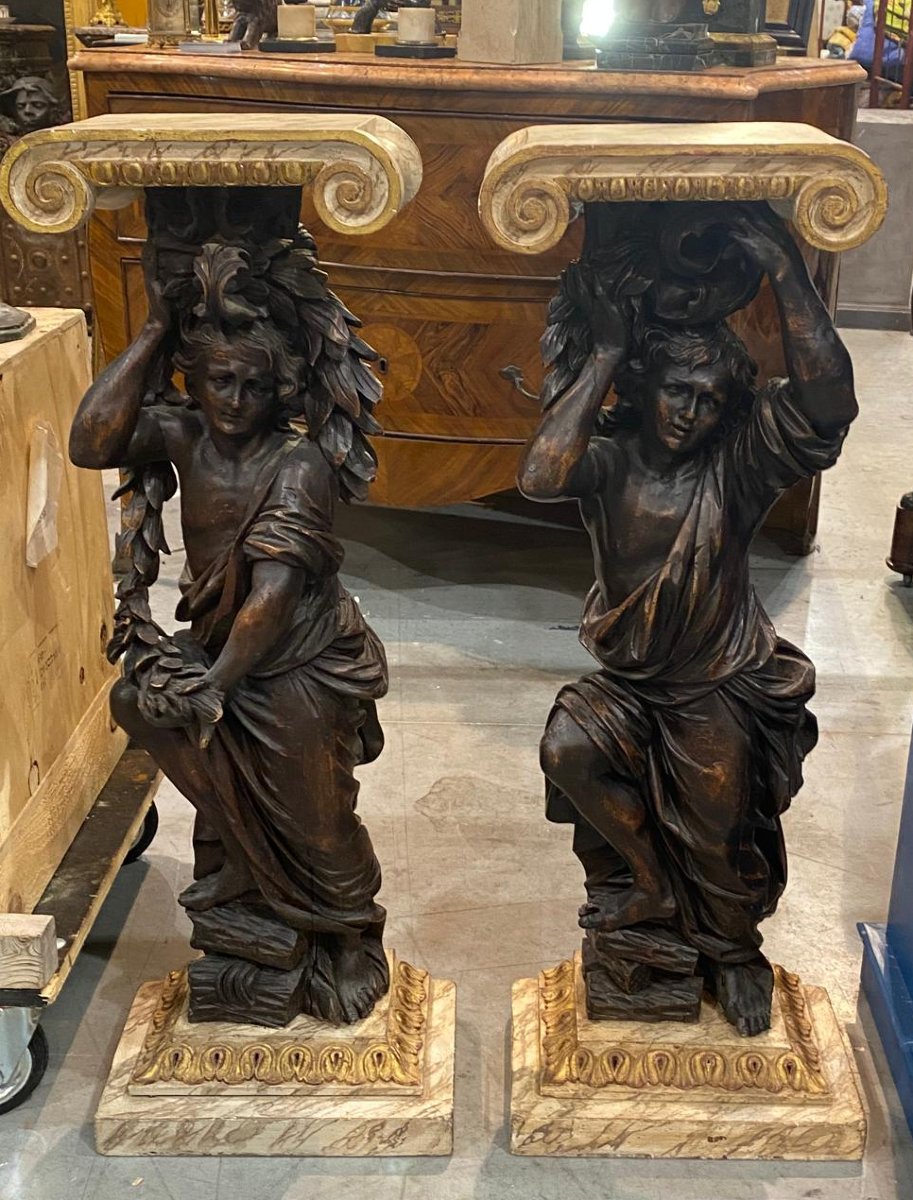 Pair Of Small Consoles – 18th Century-photo-2