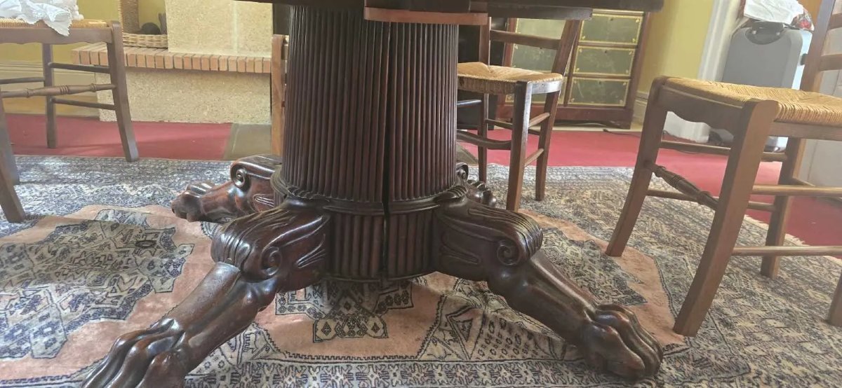 Mahogany Dining Table, 19th Century – H 71 Cm; W 154 Cm; D 136 Cm-photo-3