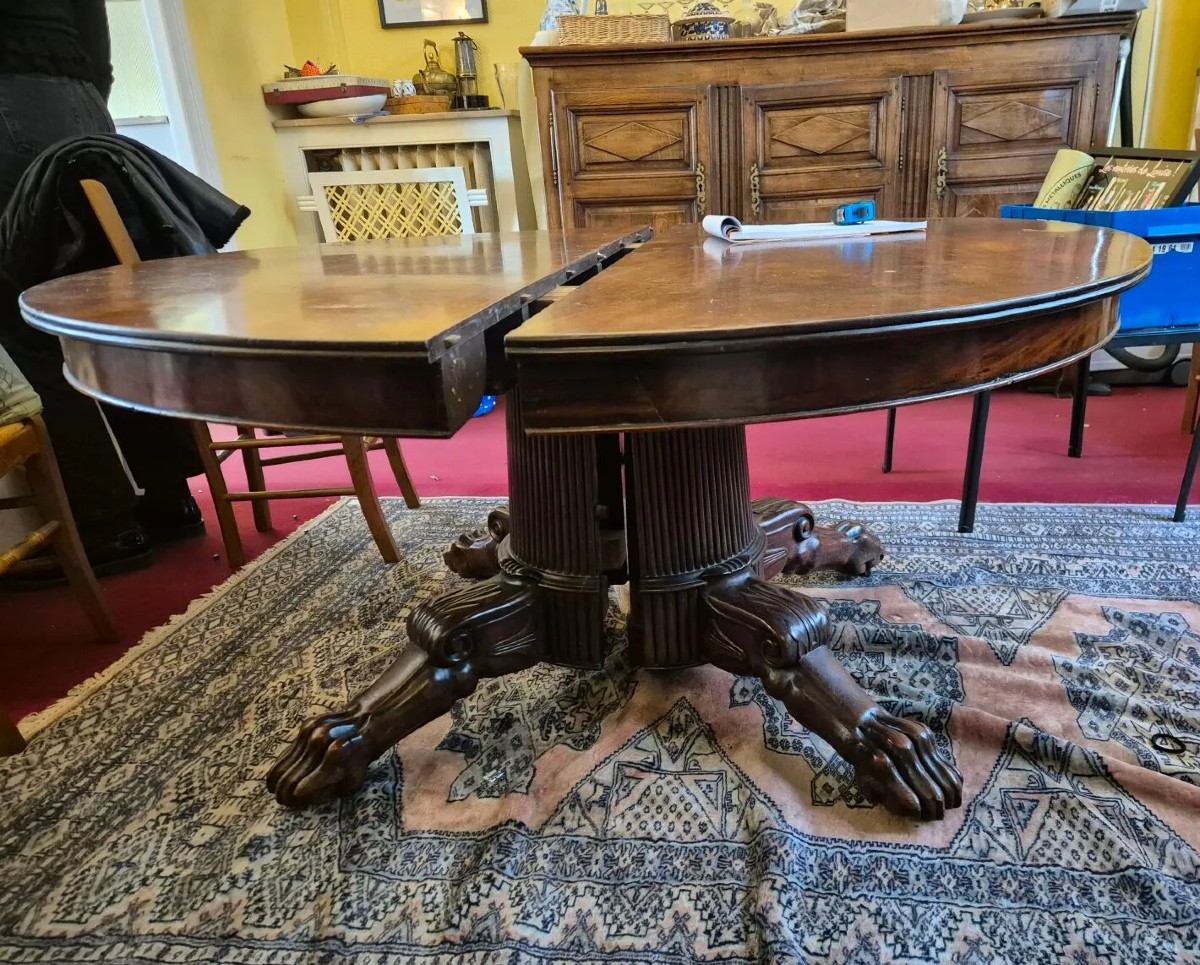 Mahogany Dining Table, 19th Century – H 71 Cm; W 154 Cm; D 136 Cm