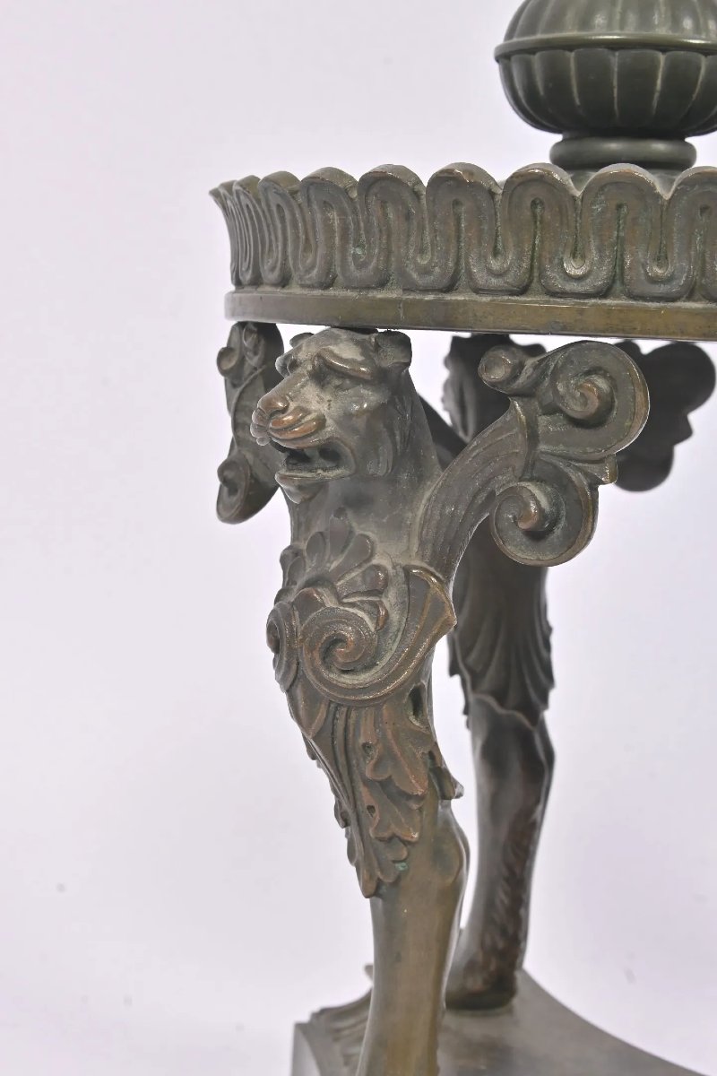 Pair Of Bronze Incense Burners, 19th Century-photo-2