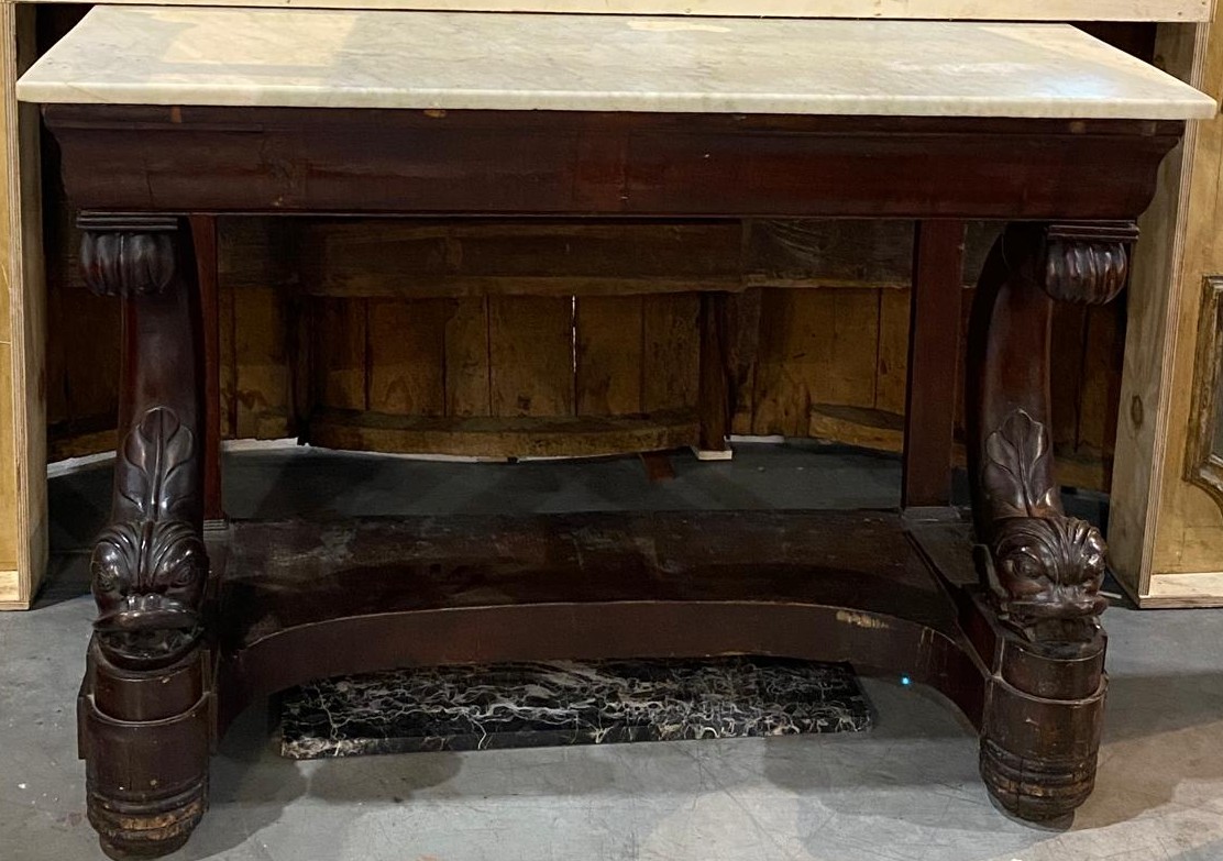 Console Empire – Naples, Plateau en Marbre