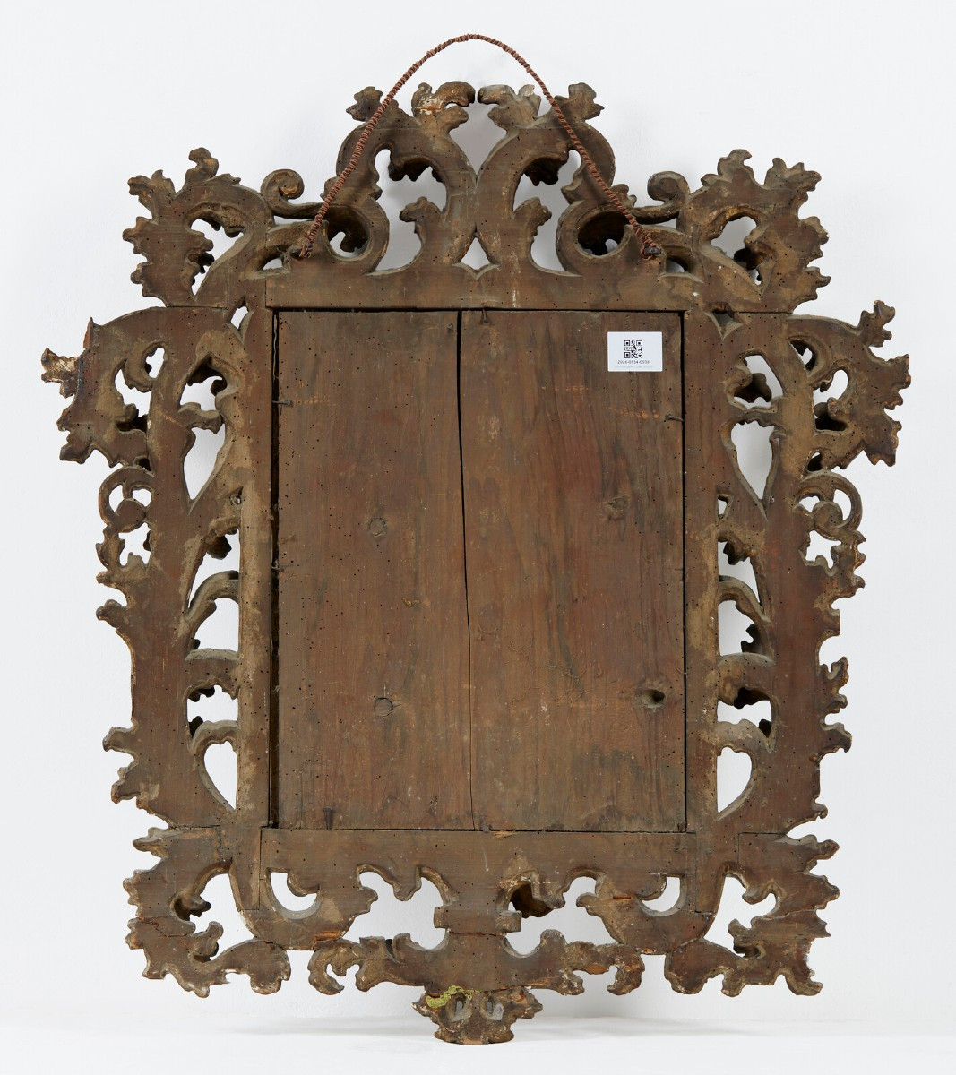 Important miroir à cadre en bois sculpté et doré – XVIIIe siècle-photo-2