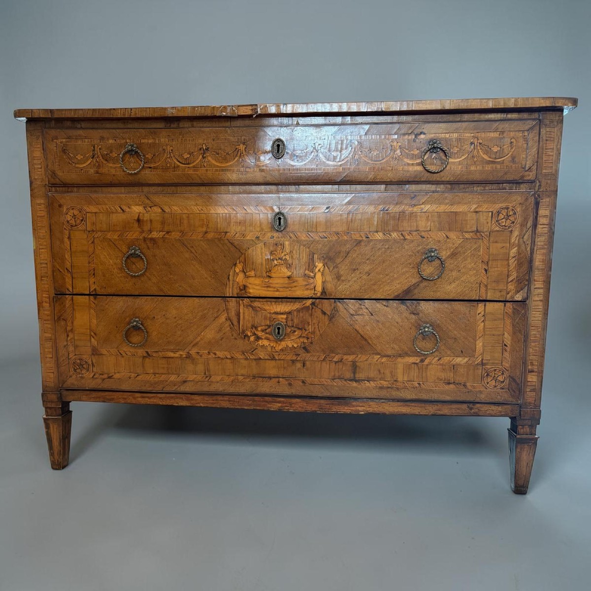 Italian Neoclassical Inlaid Dresser