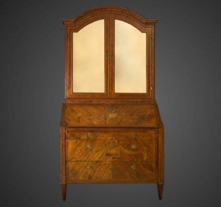 Important trumeau génois Louis XVI marqueté, XVIIIe siècle
