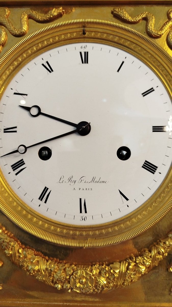 Antique Clock From The Empire Period-photo-2