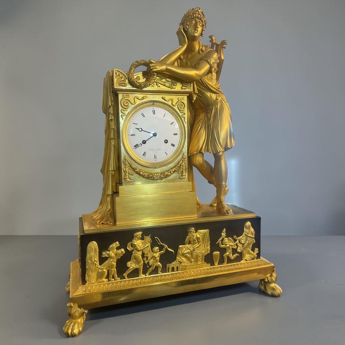 Antique Clock From The Empire Period