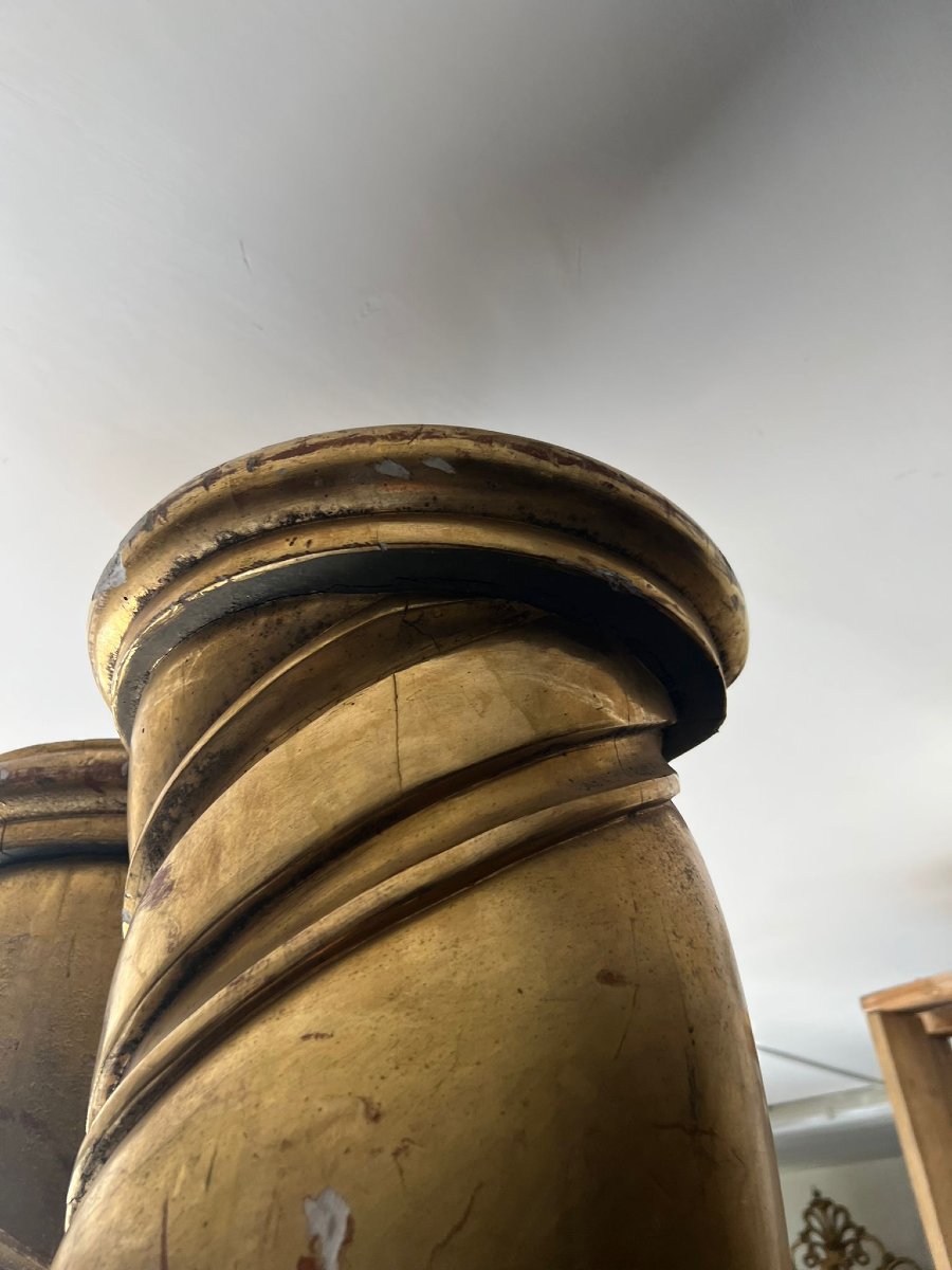 Pair Of Antique Columns, 18th Century-photo-2