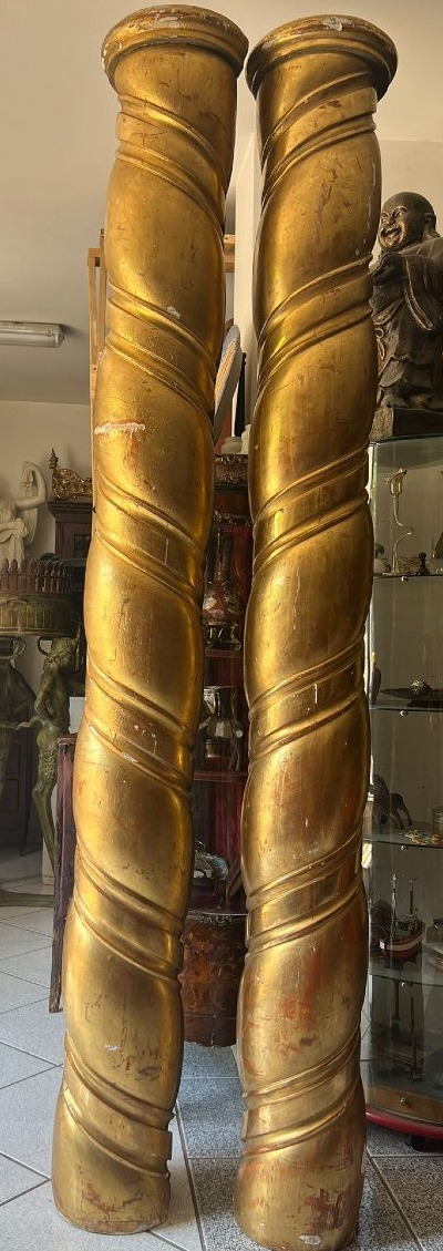 Pair Of Antique Columns, 18th Century-photo-4