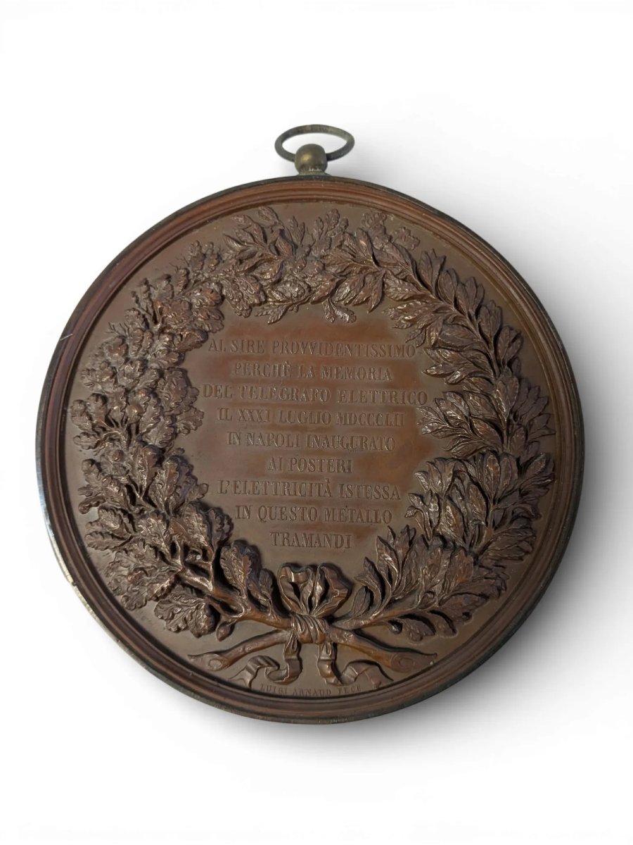 Paire de grandes médailles bourboniennes – Ferdinand II, Royaume de Naples et des Deux-Siciles -photo-3