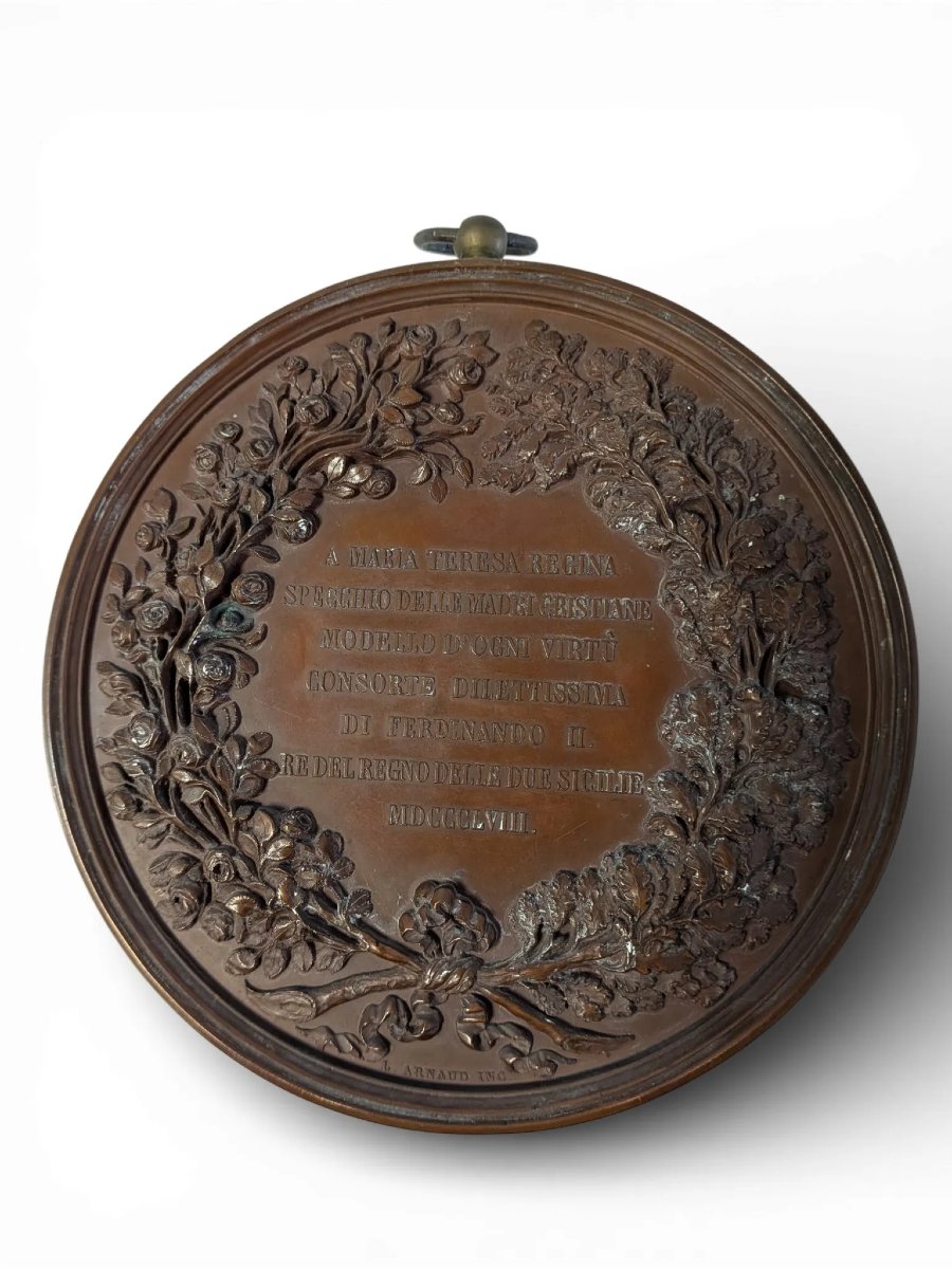 Paire de grandes médailles bourboniennes – Ferdinand II, Royaume de Naples et des Deux-Siciles 