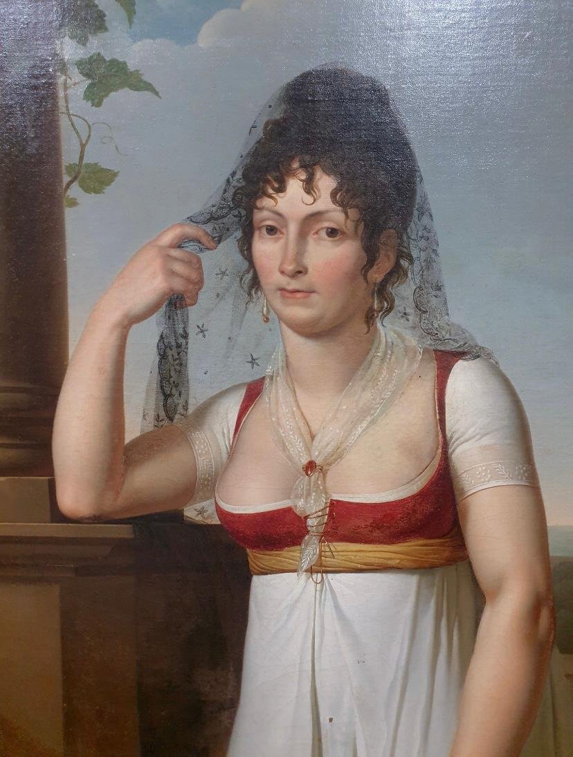 Louis Lafitte/Laffitte (1770–1828) “Portrait de femme en robe Empire”-photo-2
