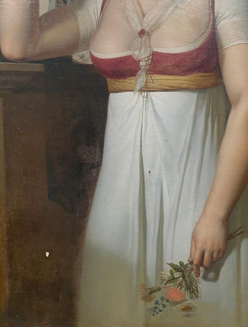 Louis Lafitte/Laffitte (1770–1828) “Portrait de femme en robe Empire”-photo-3