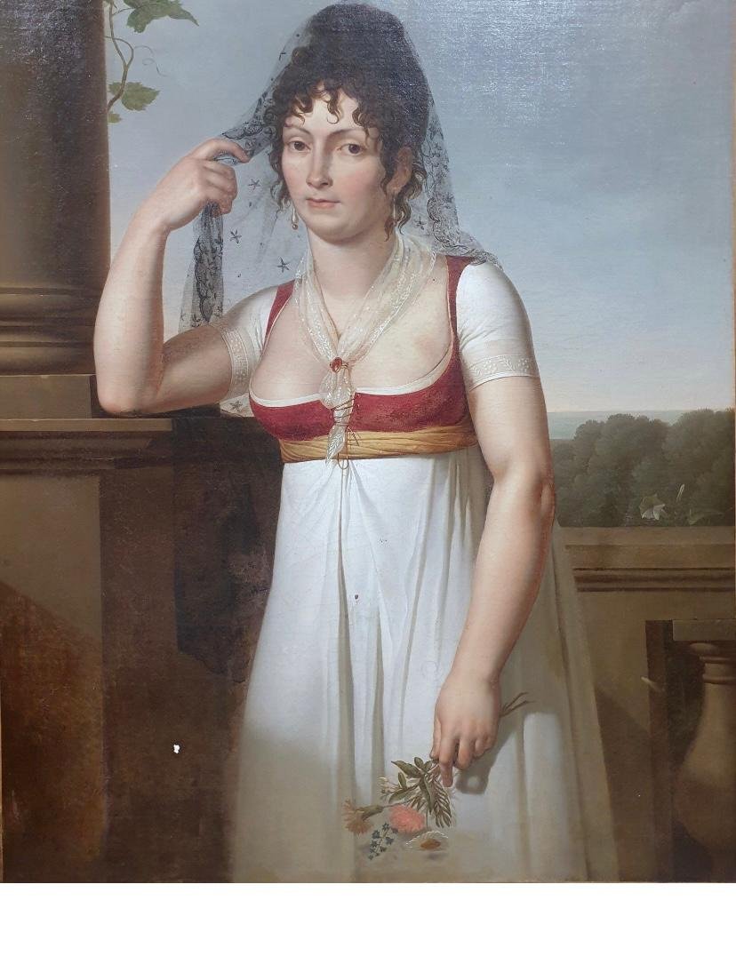 Louis Lafitte/Laffitte (1770–1828) “Portrait de femme en robe Empire”-photo-4