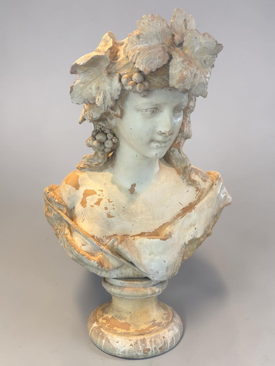 Statue en terre cuite du XIXe siècle – Flore