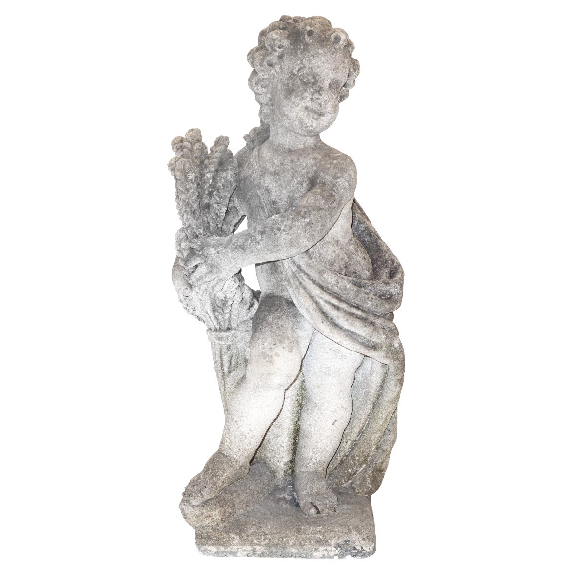 A Group Of Four Limestone Putti Depicting The Four Seasons, Late 19th Century-photo-6
