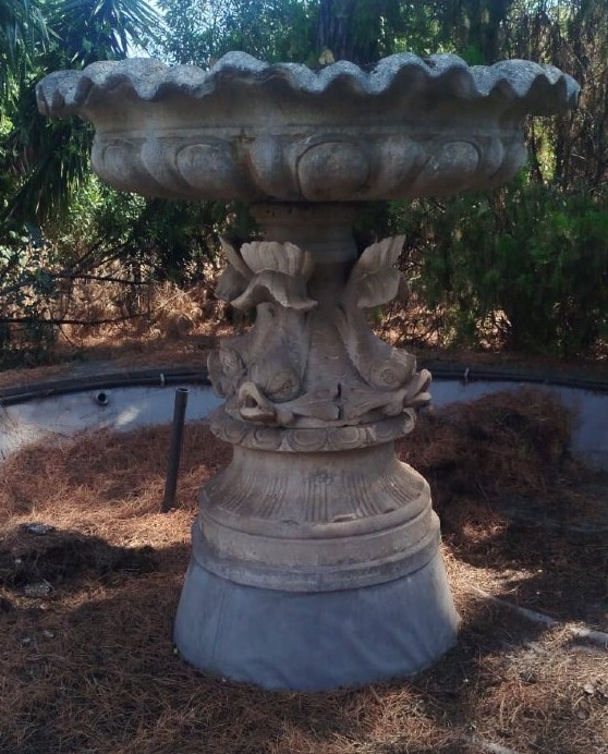 Grande fontaine monumentale du XIXᵉ siècle en pierre et bronze-photo-2