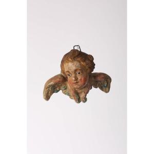 "cherubino", Terre Cuite, Angel From The Neapolitan Nativity Scene, Naples, 18th Century