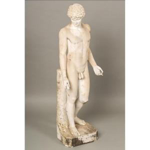 Sculpture Du XVIIIe Siècle, Antinoüs En Marbre, vers 1790, Italie