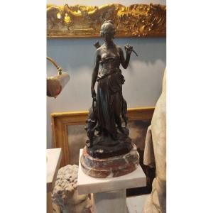 Sculpture en bronze de Diane