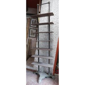 Pair Of Workshop Display Stands In Cast Iron And Wood – Dabos, Toulouse, Early 20th Century