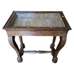 Jardinière en bois plaqué avec bac en zinc – Style Empire