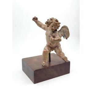 Small Stucco Sculpture – Cherub – 19 × 12 × 10 Cm