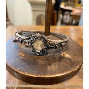 Bracelet en Argent et Or 14 Carats avec Miniature
