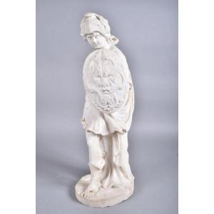 Sculpture en Marbre Blanc – École du XIXe siècle dans le goût du XVIIe siècle