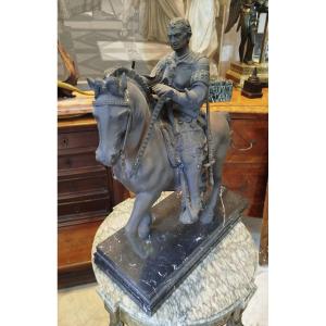 Bronze Sculpture: Warrior On Horseback