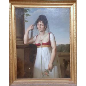 Louis Lafitte/laffitte (1770–1828) “portrait Of A Woman In An Empire-style Dress”