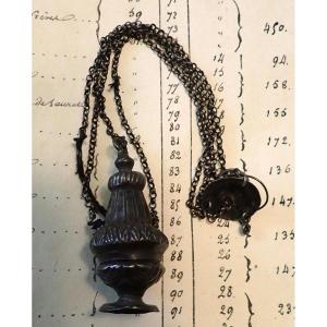 Charming Miniature Silver Incense Burner